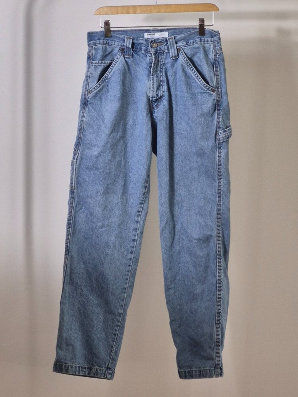 Levi Strauss Signature Carpenter Jeans Mens 30x32 Baggy Workwear Utility Denim